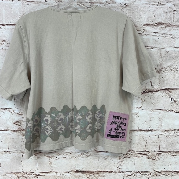 Vintage Blue Fish Cropped T Shirt - Picture 6 of 9